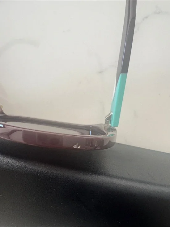 Fendi Brown Gradient Cat-Eye Sunglasses with Turquoise and White Temple Tips